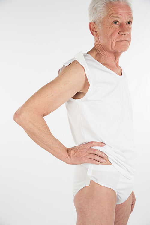 F2112 | herenhemd met velcro sluiting op de schouders