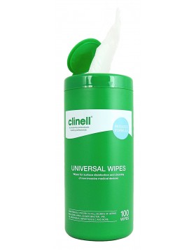 Clinell alcoholvrije ontsmettingsdoekjes Koker / 100st
