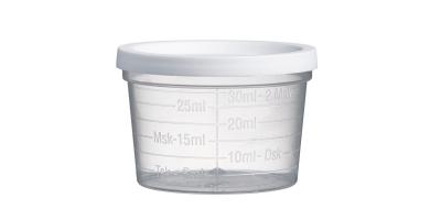 Medicatiebekertjes & deksel - laag model - 30ml /500 stuks