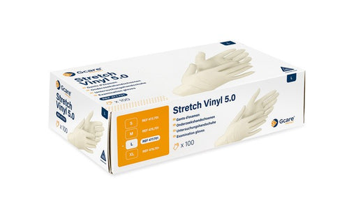Gcare Protect Handschoenen Stretch Vinyl 5.0 - niet gepoederd / 100st