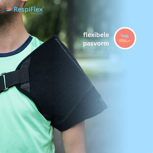 Schouderbandage voor koudtherapie - inclusief 2 coldpacks