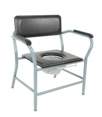 Toiletstoel voor zware persoon Candy 600, zitvlak, zwart vinyll