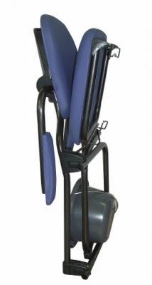 Opvouwbare toiletstoel, vinyl blauw