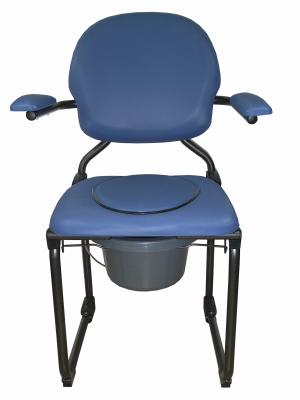 Opvouwbare toiletstoel, vinyl blauw