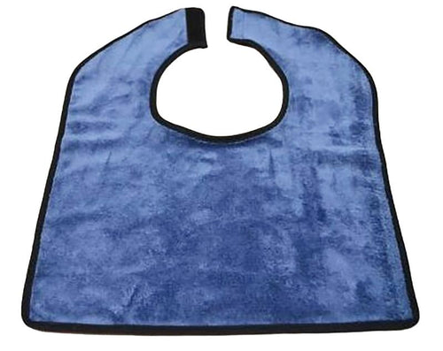 Korte slab, uit micro-spons bamboe blauw 37 x 46 cm