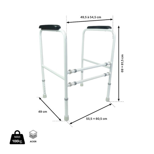 Identités Toiletkader Kos verstelbaar - 100kg