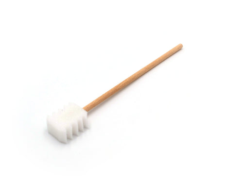 Mondzorgstaafjes, getande schuimtip -zakje van 20st