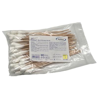 Houten wattenstaafjes, grote punt - 50st