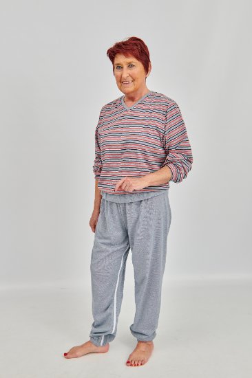 F2104 | Pyjama - met ritsluiting op de rug en tussen de benen