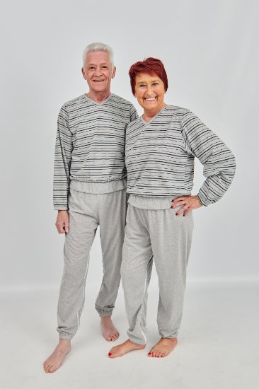 F2104 | Pyjama - met ritsluiting op de rug en tussen de benen