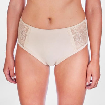 Entusia Absorberende Damesslip - Hoge Taille BEIGE - met geïntegreerde pad - tot 90ml