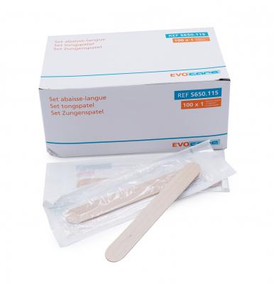 Evocare tongspatel steriel - 100st