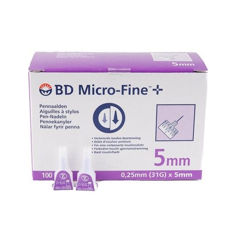 BD MicroFine Ultra Pennaald 0,25 x 5mm (31G) - 100stuks