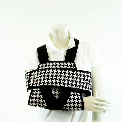 Schouder immobilisatie volwassene - nachtspalk - Geruit Zwart/wit