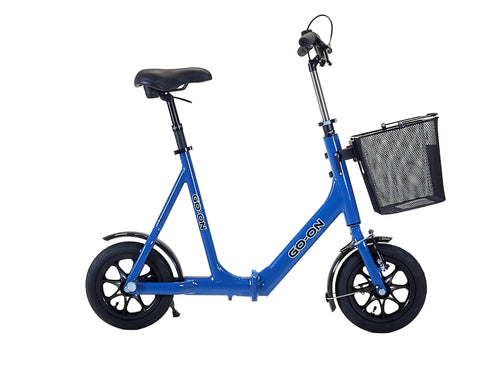 Go-On Opvouwbare loopfiets voor volwassenen - luxe model - ZWART (met mand, magneet en verstelbare zadelpen) (kopie)