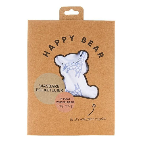 HappyBear Pocketluiers - Bleu Giraffe