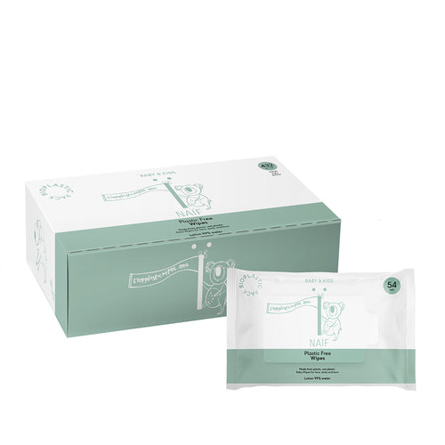 NAÏF Baby&Kids Billendoekjes - Plastic Fee Wipes - 8x54st