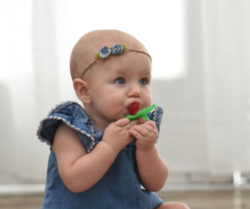 RaZberry set van twee bijtspeentjes - Roze en Wit