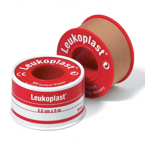 LeukoPlast - Sterk klevende, huidskleurige pleister met deksel