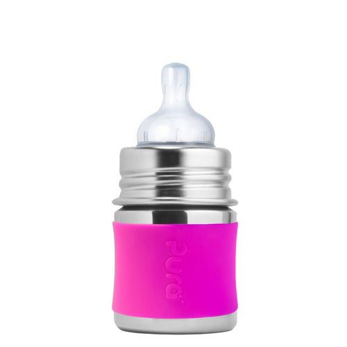 Pura Speenfles 150ml + roze sleeve
