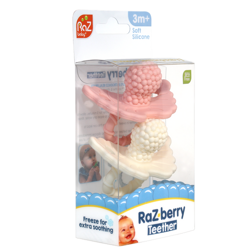 RaZberry set van twee bijtspeentjes - Roze en Wit